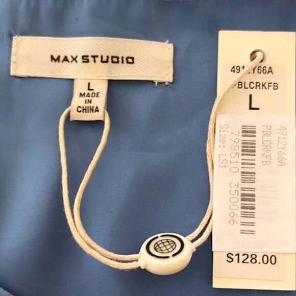 *nwt* Max Studio Scarf Print Trapeze Shift Sleeveless Dress Floral - Picture 5 of 5